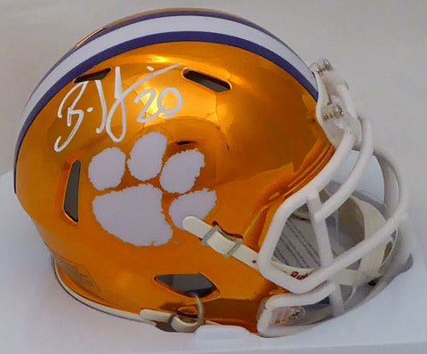 BRIAN DAWKINS AUTOGRAPHED CLEMSON ORANGE CHROME SPEED MINI HELMET BECKETT 158303