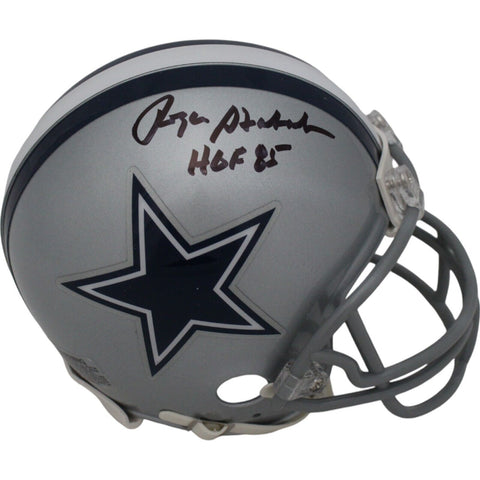 Roger Staubach Autographed Dallas Cowboys VSR4 Mini Helmet HOF JSA 46596