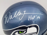 WALTER JONES AUTOGRAPHED SEAHAWKS BLUE FULL SIZE HELMET HOF 14 MCS HOLO 203082