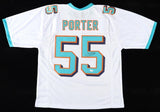 Joey Porter Sr Signed Miami Dolphins White Jersey (JSA) 4xPro Bowl Linebacker