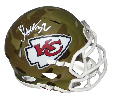 MARCUS ALLEN AUTOGRAPHED KANSAS CITY CHIEFS CAMO SPEED MINI HELMET BECKETT