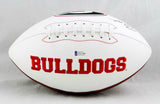 D'Andre Swift Autographed Georgia Bulldogs Logo Football - Beckett W Auth *Black