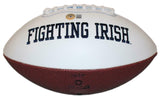 Cole Kmet Autographed Notre Dame Fighting Irish Logo Football Beckett 35046