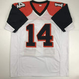 Autographed/Signed Andy Dalton Cincinnati White Football Jersey JSA COA