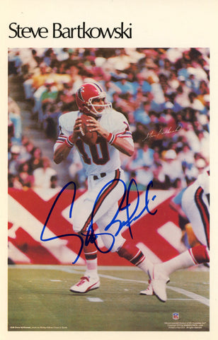 Steve Bartkowski Signed Atlanta Falcons Mini Poster 28/50 BAS 46110