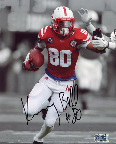 KENNY BELL SIGNED AUTOGRAPHED NEBRASKA CORNHUSKERS 8x10 PHOTO COA