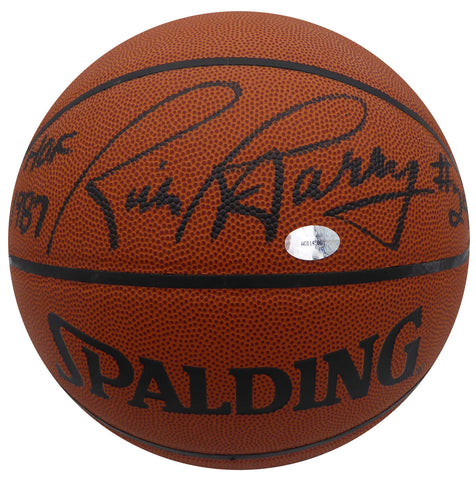 Rick Barry Autographed Spalding All Court Basketball Warriors HOF 1987 JSA