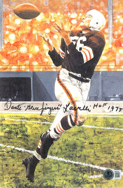 Dante Lavelli Signed Cleveland Browns 10x6 Photo Gluefingers Beckett 48228