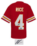 Rashee Rice (CHIEFS) Signed Red Custom Football Jersey - (JSA COA)