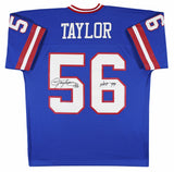 Giants Lawrence Taylor "HOF 99" Signed Blue Mitchell & Ness Jersey BAS Witness