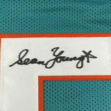 Autographed/Signed SEAN YOUNG Ray Finkle Ace Ventura Miami Teal Jersey PSA COA