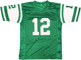 NEW YORK JETS JOE NAMATH AUTOGRAPHED GREEN JERSEY BECKETT BAS WITNESS 235428