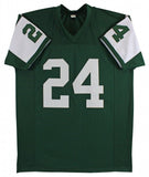 Ty Law Signed New York Jets Green Jersey (Beckett) 3xSuper Bowl Champion D,B.