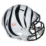 Tee Higgins Autographed Bengals White Alternate Full Size Speed Helmet Beckett