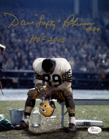 Dave Robinson Signed Green Bay Packers 8x10 Photo Lefty HOF JSA 48509