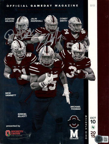 Jalin Marshall & Dontre Wilson Signed 2015 Gameday Magazine BAS 47495