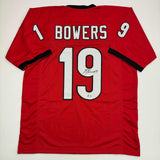 Autographed/Signed Brock Bowers Georgia Red College Football Jersey BAS COA