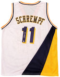 INDIANA PACERS DETLEF SCHREMPF AUTOGRAPHED WHITE JERSEY MCS HOLO STOCK #202424