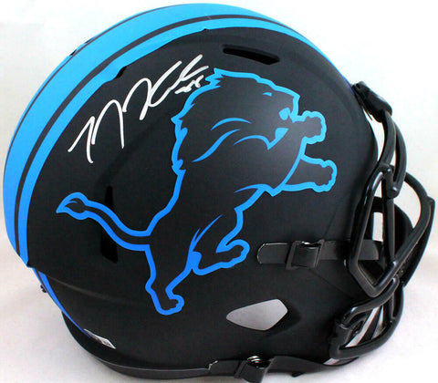 TJ Hockenson Autographed Detroit Lions F/S Eclipse Speed Helmet- Beckett W Holo