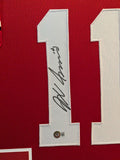 FRAMED OHIO STATE BUCKEYES JAXON SMITH-NJIGBA SIGNED JERSEY BECKETT HOLO