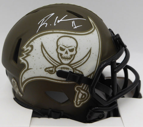 Rachaad White Autographed Buccaneers Salute To Service Mini Helmet Beckett