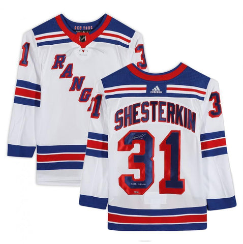 IGOR SHESTERKIN Autographed 2022 Vezina Rangers Authentic White Jersey FANATICS