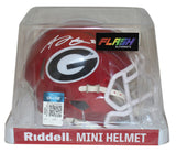 AJ Green Autographed/Signed Georgia Bulldogs Flash Mini Helmet Beckett 34878