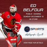 Ed Belfour Signed Chicago Blackhawks Jersey (A.J. Sportsworld COA) NHL HOF 2011