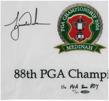 TIGER WOODS Autographed & Embroidered 2006 PGA Championship Pin Flag UDA LE 500