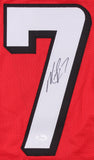 Michael Vick Signed Atlanta Falcons Red Jersey (JSA COA) 4xPro Bowl Q.B.