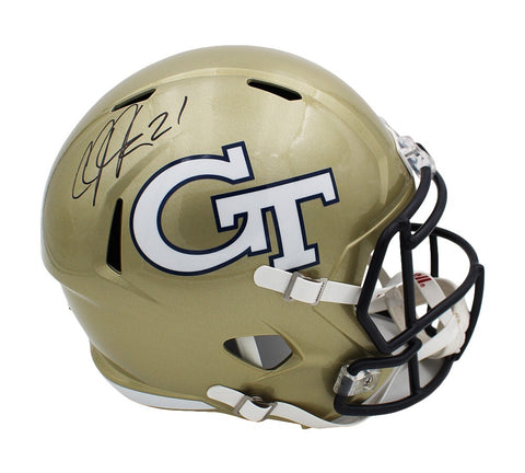 Calvin Johnson Signed Georgia Tech Yellow Jackets Speed Full Size NCAA Helmet