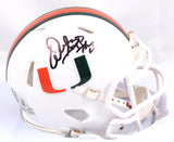 Warren Sapp Signed Miami Hurricanes Speed Mini Helmet w/ The U - Beckett W Holo