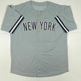 Autographed/Signed TINO MARTINEZ New York Grey Baseball Jersey PSA/DNA COA Auto