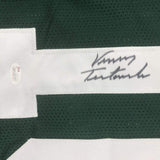 Autographed/Signed VINNY TESTAVERDE New York Green Football Jersey JSA COA Auto