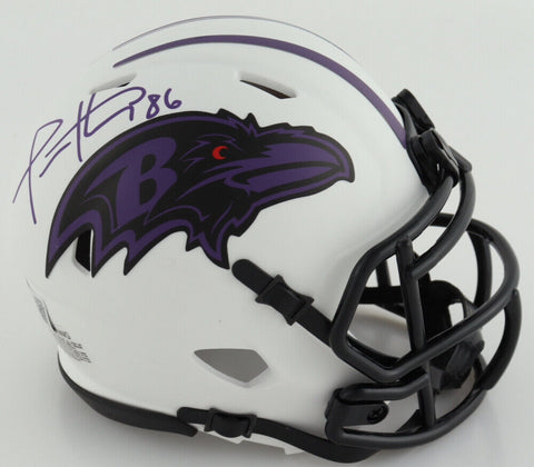 Todd Heap Signed Baltimore Ravens Lunar Eclipse Speed Mini Helmet (Beckett) T.E.