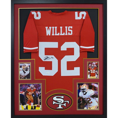 Patrick Willis Autographed Signed Framed Red San Francisco 49ers Jersey JSA