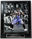 Derek Wolfe Autographed 8x10 Photo Inscribed "SB 50 Champs" with Plaque JSA COA