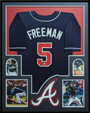 FRAMED ATLANTA BRAVES FREDDIE FREEMAN AUTOGRAPHED SIGNED JERSEY LOJO SPORTS HOLO