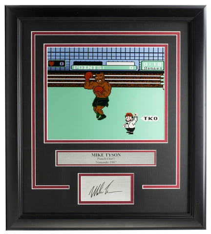 Mike Tyson Framed 8x10 Punch Out Photo w/ Laser Engraved Signature
