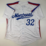 Autographed/Signed Dennis Martinez Montreal White Baseball Jersey JSA COA