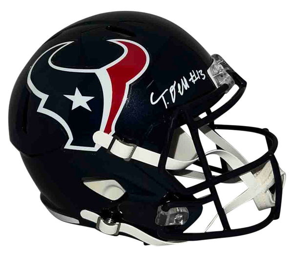 TANK DELL AUTOGRAPHED HOUSTON TEXANS FULL SIZE SPEED HELMET BECKETT