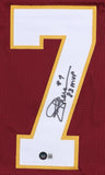 Joe Theismann Signed Career Highlight Stat Jersey Inscribed "83 MVP" (Beckett)