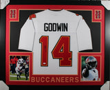 CHRIS GODWIN (Buccaneers white SKYLINE) Signed Autographed Framed Jersey JSA