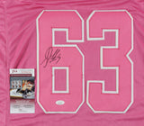 Jeff Saturday Signed Indianapolis Colt Breast Cancer Awareness Jersey (JSA COA)