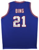 Dave Bing "HOF 90" Authentic Signed Blue Pro Style Jersey BAS Witnessed