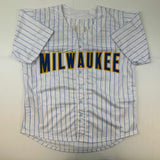 Autographed/Signed Paul Molitor Milwaukee Pinstirpe Baseball Jersey Beckett COA