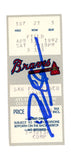 Deion Sanders Signed Atlanta Braves 4/11/1992 vs Giants Ticket BAS 37249