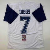 Autographed/Signed Trevon Diggs Dallas Color Rush White Football Jersey JSA COA