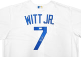 Bobby Witt Jr Signed Kansas City Royals White Nike Replica Jersey BAS ITP