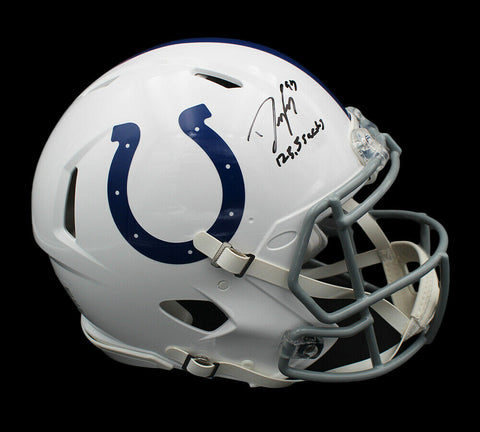 Dwight Freeney Signed Indianapolis Colts Speed Authentic Helmet w- "SB XLI Champ